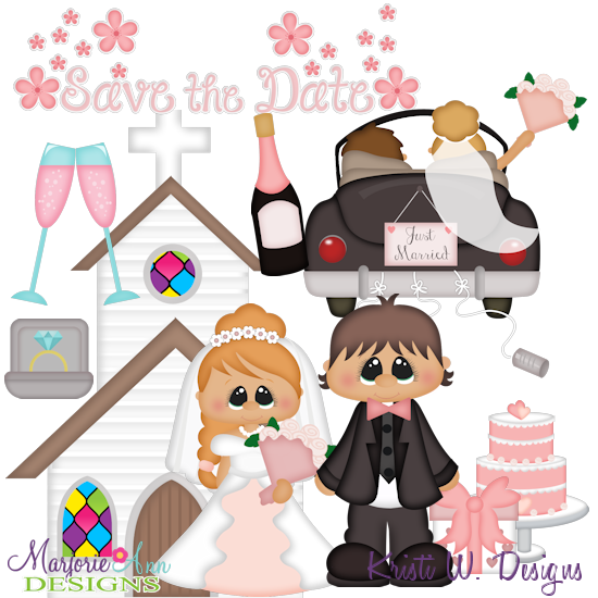 Wedding Day SVG Cutting Files + Clipart - Click Image to Close